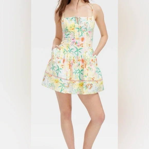 Roller Rabbit × Target Women's Vacation Drop Waist Mini Dress - Picture 3 of 9